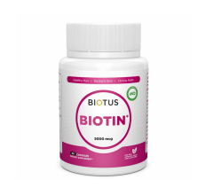 Биотин, Biotin, Biotus, 5000 мкг, 60 капсул