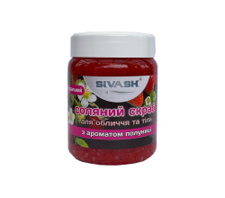 Солевой скраб для лица и тела Клубника 370г